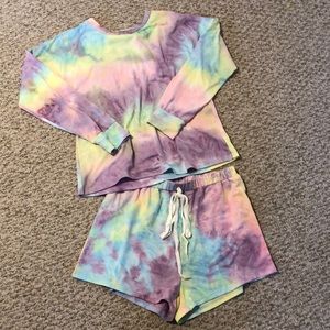 Tie dye matching lounge set
